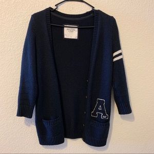 Abercrombie & Fitch Black Knit Cardigan Sweater